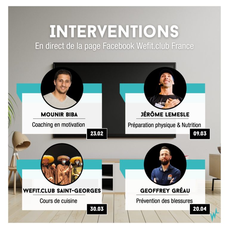 Interventions Facebook wefit.club france